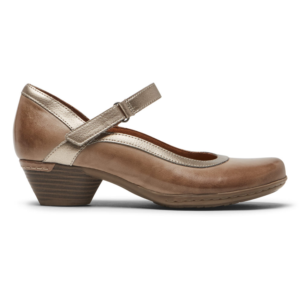 Rockport Womens Cobb Hill Laurel Mary Jane - Flats Brown - ZNG842390